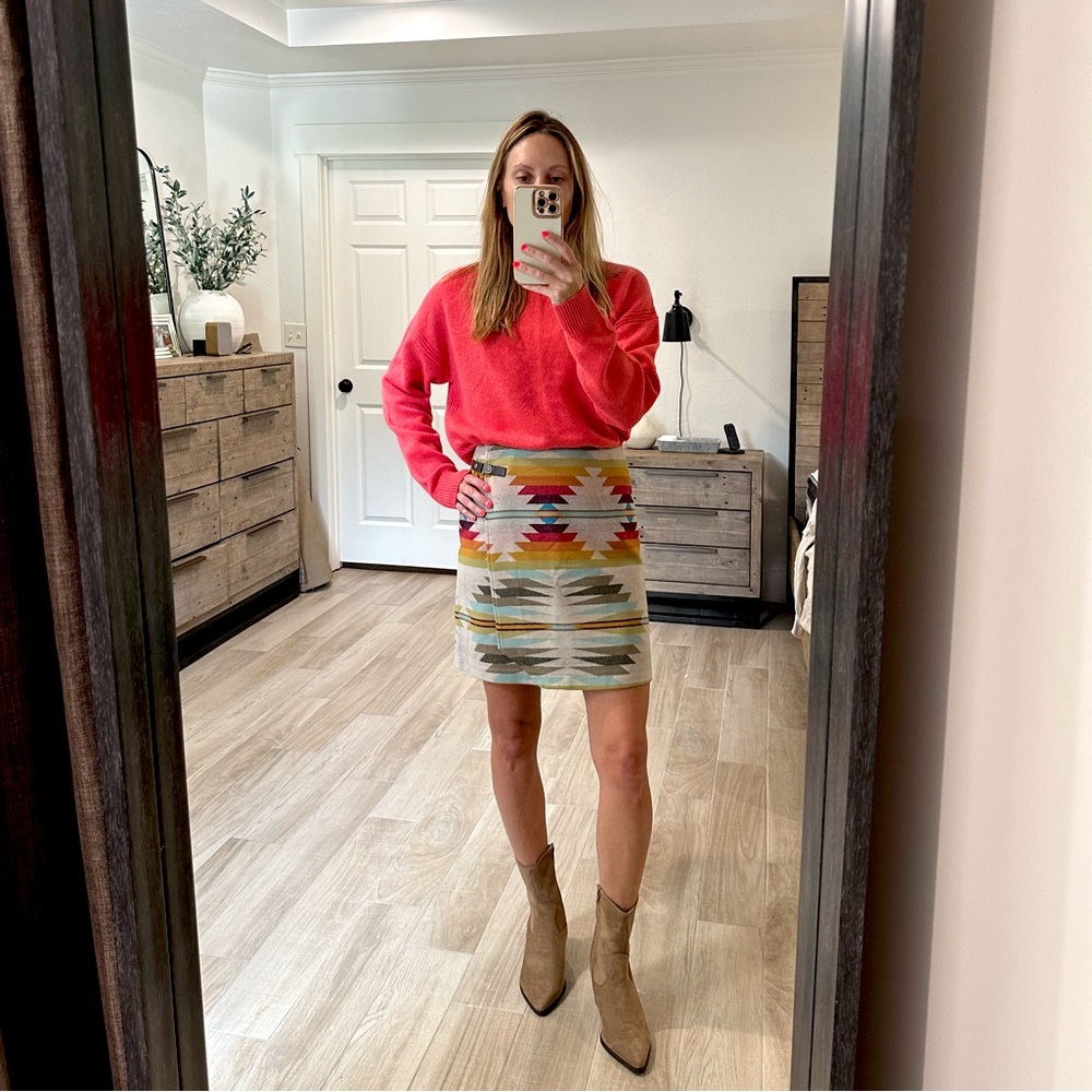 Pendleton wrap mini skirt